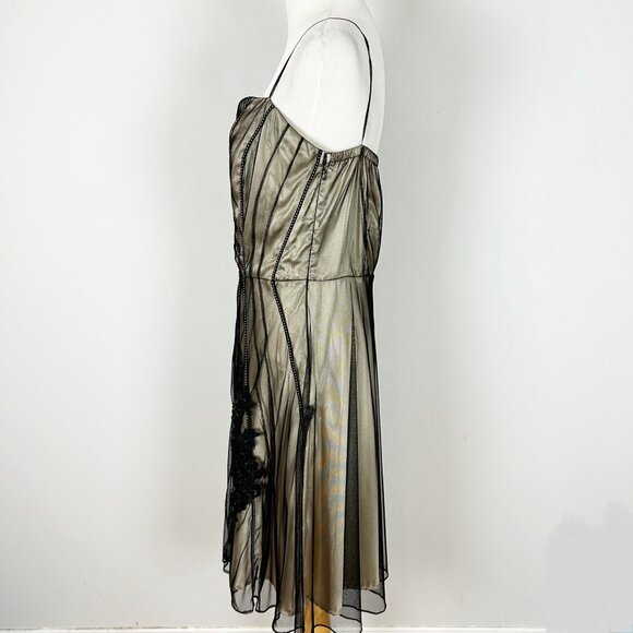 Y2K Whimsigoth Fairy Sangria Mesh Overlay Party Dress Size 16 Women's Vintage - Picture 3 of 5